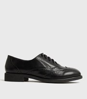 New Look Black Lace Up Brogues